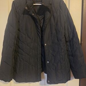 New York & Company Black Quilted Puffer Coat
